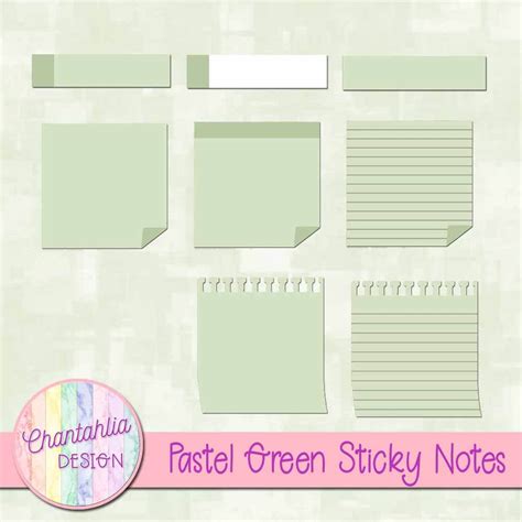 Free Pastel Green Sticky Notes