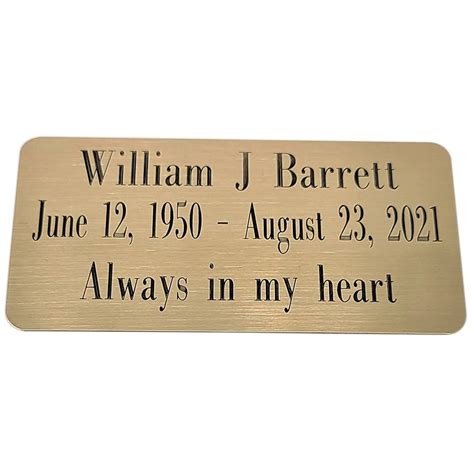 Engraved Brass Name Plate