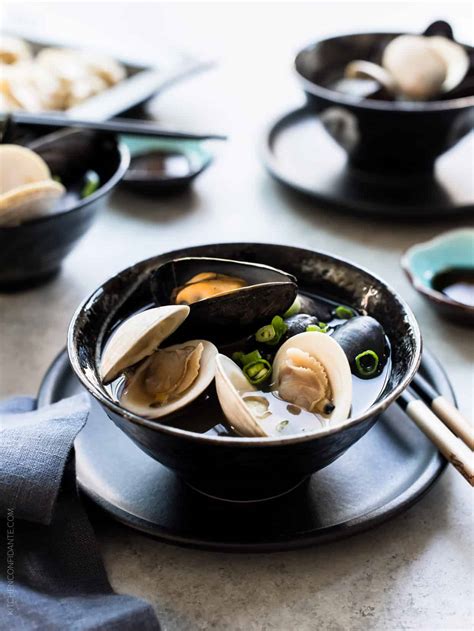 Clam and Mussel Miso Soup | Kitchen Confidante®