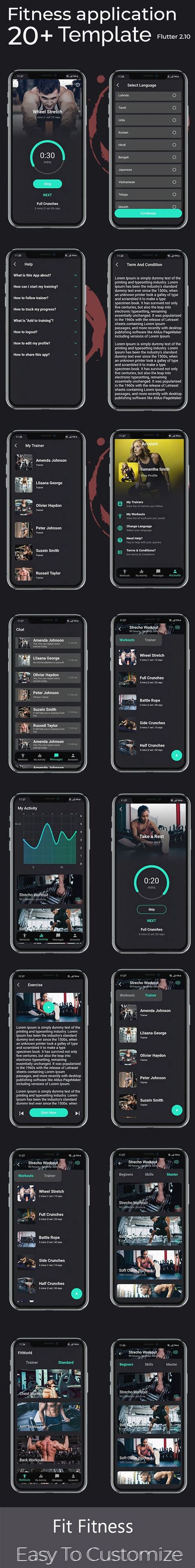 Fitness App Template Android and iOS | Workout App | - code.market