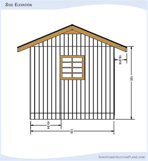 10×12 Gable Roof Shed Plans Blueprints