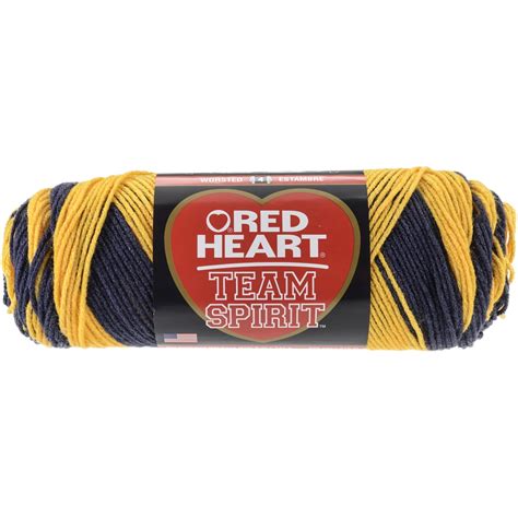 Red Heart Team Spirit Yarn-Navy & Gold - Walmart.com