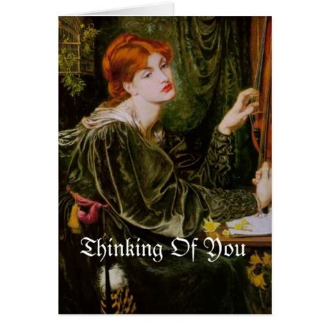 Thinking of you, vintage image greeting card | Zazzle