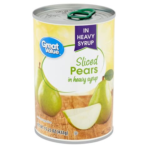 Great Value Sliced Pears, 15.25 Oz - Walmart.com - Walmart.com