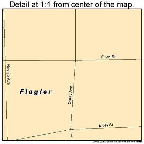 Flagler Colorado Street Map 0826765