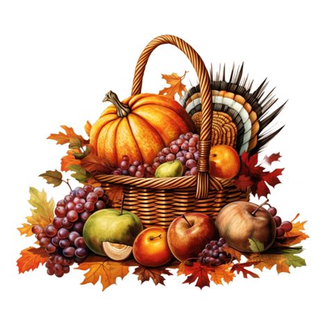 harvest festival thanksgiving fruits basket ai generative 28648773 PNG