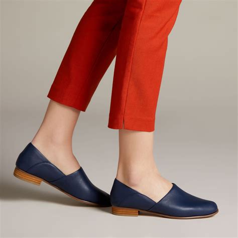 Pure Tone Navy Leather - Women's Shoes - Clarks® Shoes Official Site ...