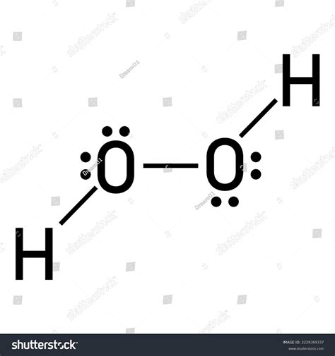 Lewis Structure Hydrogen Peroxide H2o2 Scientific Stock Vector (Royalty Free) 2229369337 ...