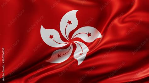 Hong Kong national flag Stock Illustration | Adobe Stock