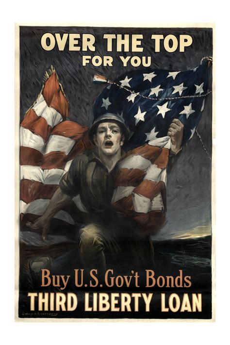 Liberty Bonds WWI World War One Soldier Propaganda Poster Vintage Military Art Prints War Bonds ...