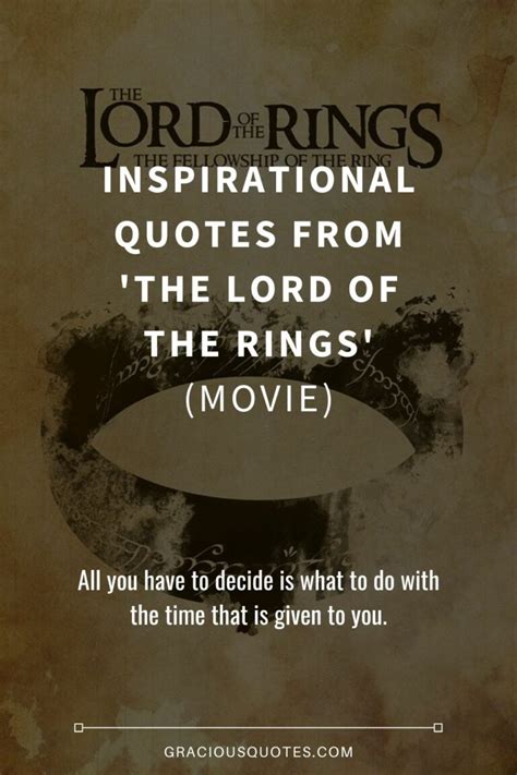 100 Inspirational Quotes from ‘The Lord of the Rings’ (MOVIE)