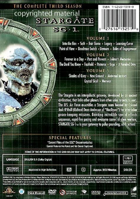 Stargate SG-1: The Complete Third Season (DVD 1999) | DVD Empire