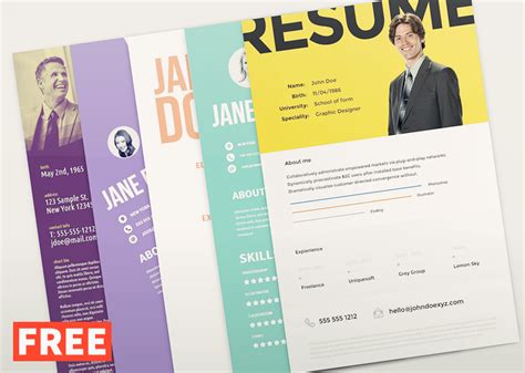 Free Resume Template Pack by Createer on DeviantArt