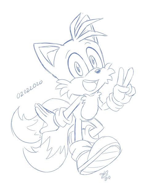 Jennifer Hernandez’s (Sonic Comics Artist) sketch of Miles ‘Tails ...