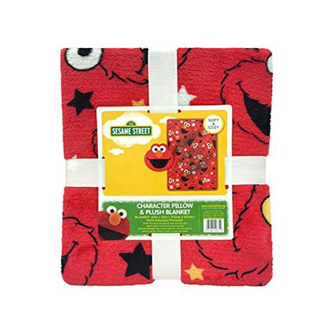 Jay Franco Sesame Street Hip Elmo 12 Inch Character Pillow And Throw ...