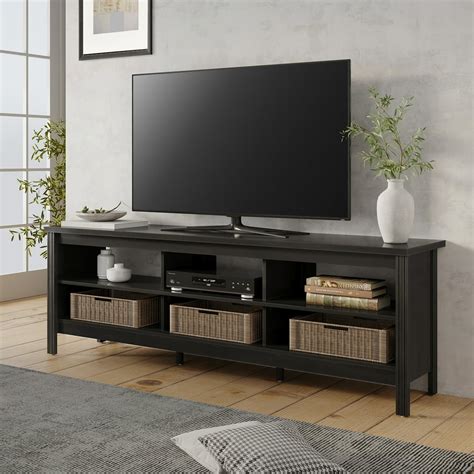 WAMPAT TV Stand for 75 inch TV Entertainment Center Media Console Wood ...