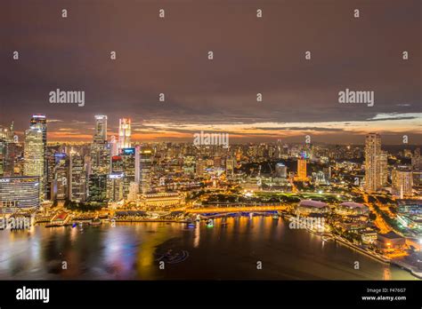 Panorama of Singapore skyline downtown Stock Photo - Alamy