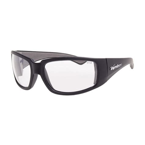 Bomber Eyewear ST101 Stink Bomb Safety Glasses Matte Black Frame Clear ...