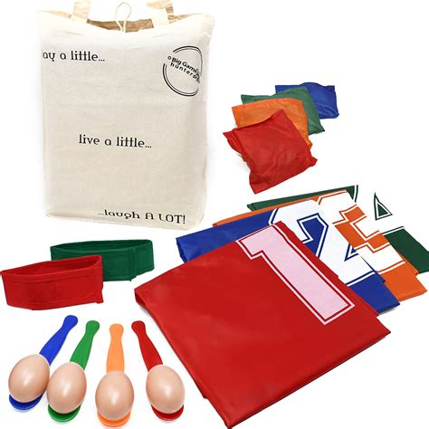 Party Sports Day Set - Sack Race, 3 Legged Race, Egg and Spoon Race ...