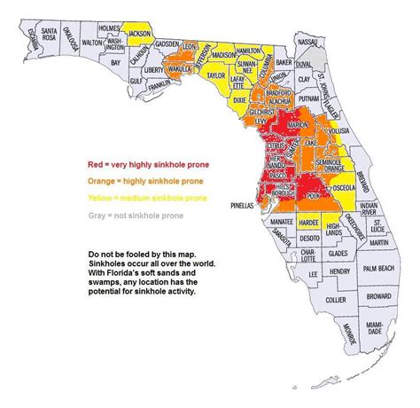 Maps of sinkhole homes. Sinkhole maps in Florida and the USA. Sinkhole ...