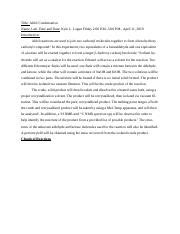 Kyle L. Logan Aldol Condensation Lab Report .docx - Title: Aldol Condensation Name Lab Time and ...