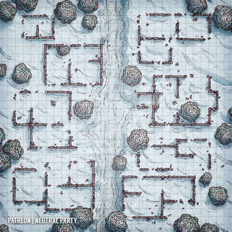 Winter Ruins : dndmaps | Dnd world map, Dungeon maps, Fantasy map