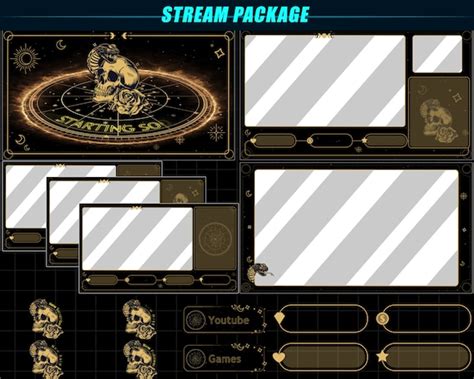 Animated Scenes Floral Skull Twitch Overlay Package - Etsy