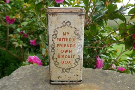 Rare Dog Advertising Tin Rustic Vintage Tin Advertising Tin Kitchen Canister Vintage Canister ...