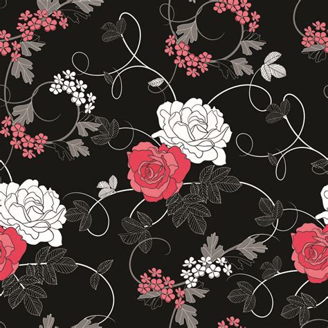 free vector Black background floral 01 vector graphic available for free download at 4vector.com ...