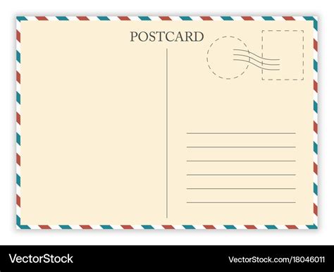 Air mail postcard template Royalty Free Vector Image