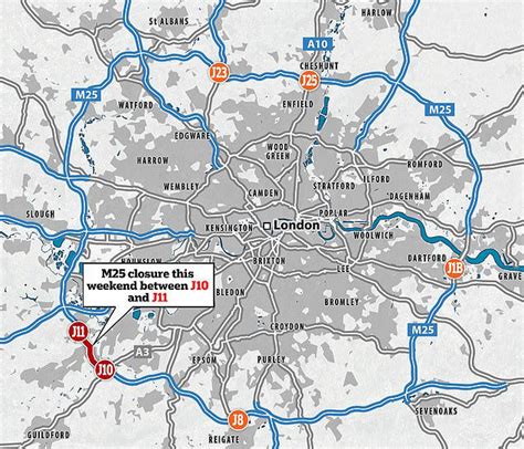 M25 closures MAPPED: Here's how to avoid travel chaos this weekend