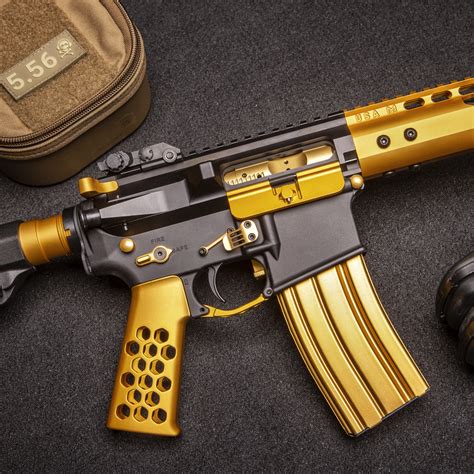 AR 5.56 Cal Aluminum 30 Rnd Mag With Anti-Tilt Follower (Anodized Gold) » Guntec USA