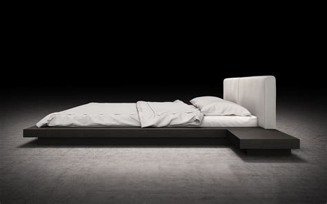 The Japanese-inspired Worth platform bed features a low profile ...