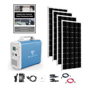 MaxOak Bluetti EB240 Solar Generator Quad Kit 2400wh Generator