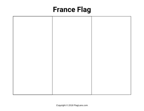 Free France Flag Coloring Page