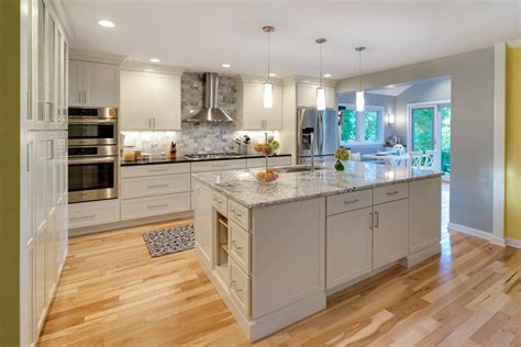 White shaker kitchen with island main line kitchen design kitchen white ...