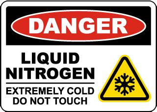 Danger Liquid Nitrogen Sign - G5168