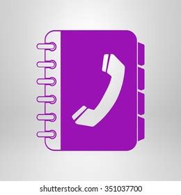 Phone Book Flat Icon Flat Design Stock Vector (Royalty Free) 351037700 | Shutterstock