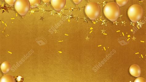 Gold Celebration Birthday Marketing Light Abstract Powerpoint ...