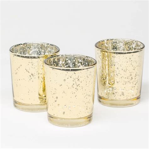 Votive Metallic Gold Mercury Glass Candle Holders – BCandle