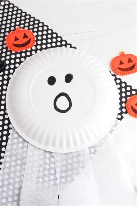 Paper Plate Ghost Craft for Kids | Hunny I'm Home