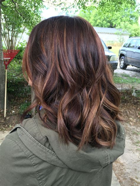 Balayage Lob, Balayage Brunette, Brunette Hair Color, Balayage ...