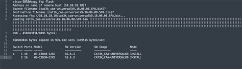 Cisco 3850 Switch Stack Upgrade