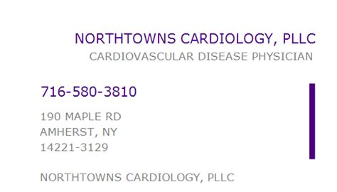 1114218237 NPI Number | NORTHTOWNS CARDIOLOGY, PLLC | AMHERST, NY | NPI ...