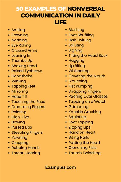 Examples of Nonverbal Communication in Daily Life