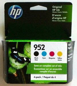 Genuine HP 952 Black & Color Ink Cartridge 4 Pack - EXP 2022 190780955352 | eBay