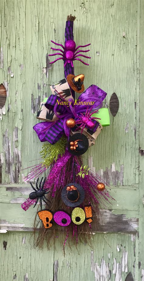 Pin by Nancy Kinnear on Broom wreath | Halloween decorations to make, Diy halloween decorations ...
