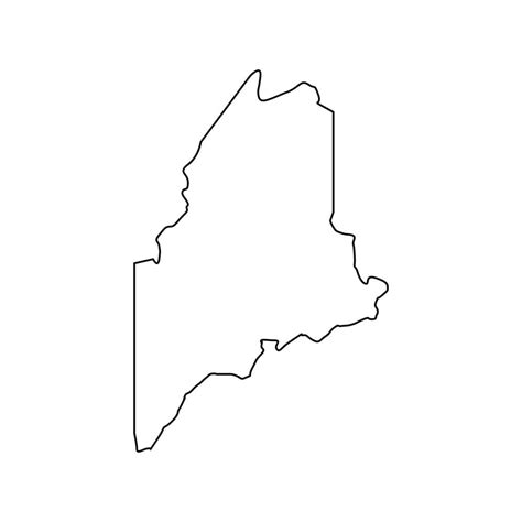 Maine map on white background 8531412 Vector Art at Vecteezy