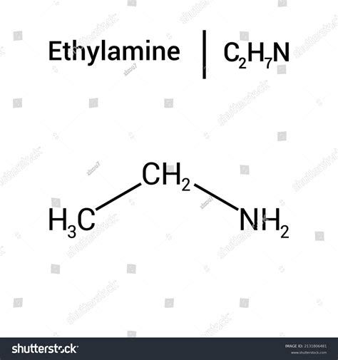 Chemical Structure Ethylamine C2h7n Stock Vector (Royalty Free) 2131806481 | Shutterstock