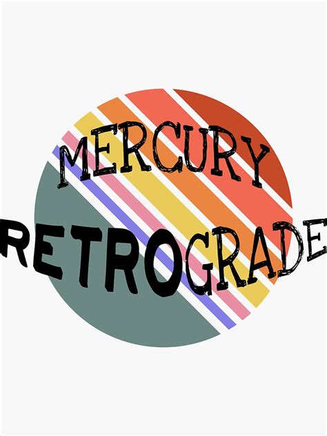 "Mercury Retrograde" Sticker for Sale by lisaamakye | Redbubble